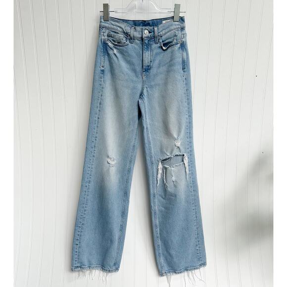 AYR The Secret Sauce Jeans Heirloom Distressed Blue High Rise Straight 26 - Picture 1 of 5